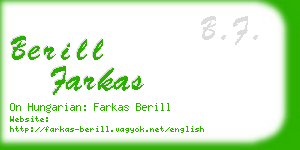 berill farkas business card